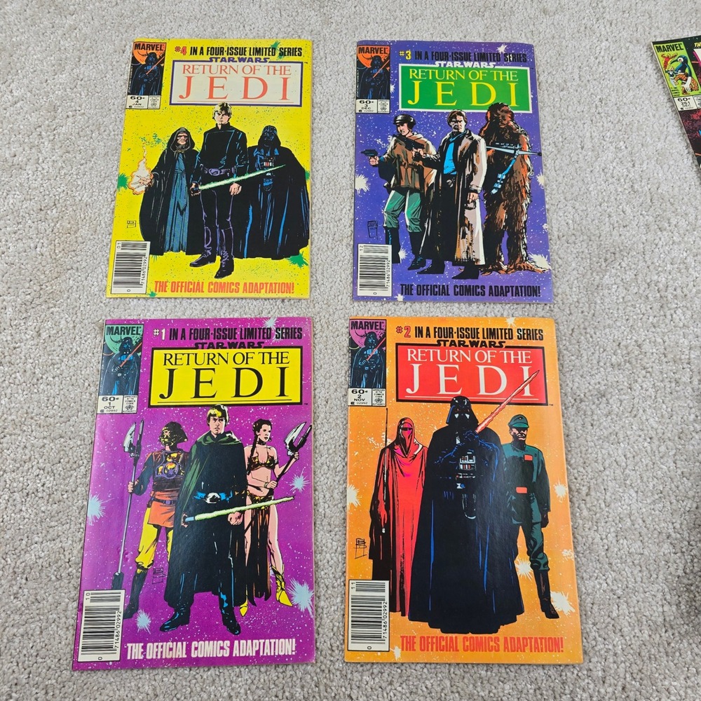 Vintage Marvel Comics Star Wars Return of the Jedi Complete 1-4 Limited Series